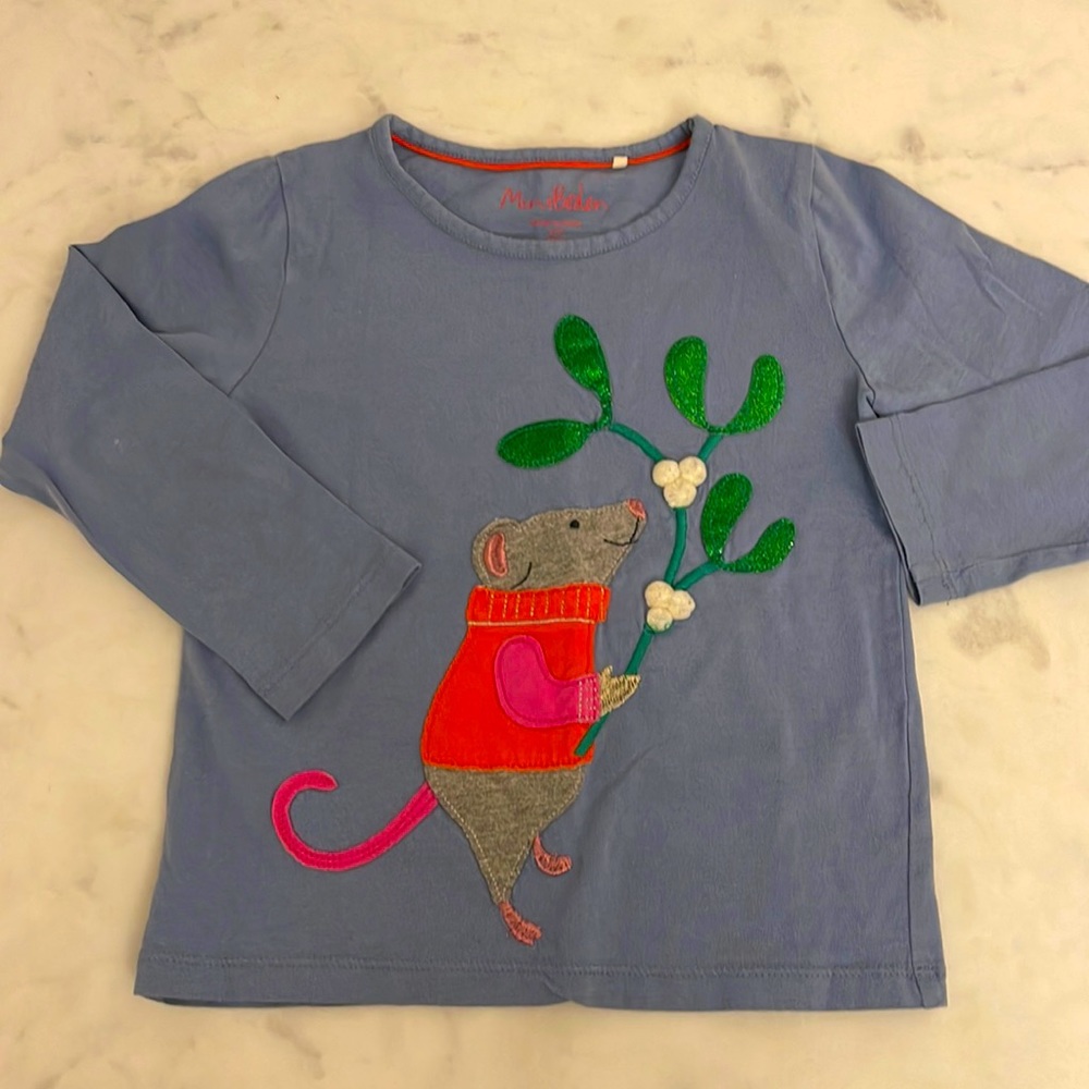 COPY - Mini Boden Pretty Appliqué Tee Shirt